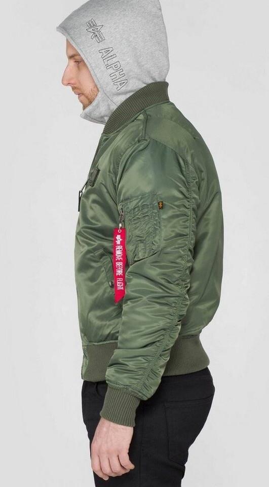 Winter Jacket Alpha Industries MA-1 D-Tec Hood Bomber Jacket (183110) Sage Green (183110-001)
