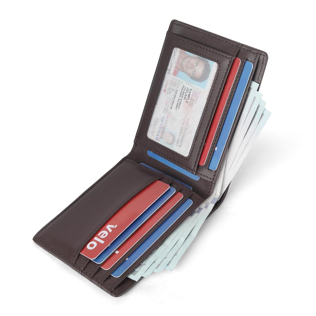Men's Carbon Fiber Texture Bifold Wallet with Multi-Card Slots
