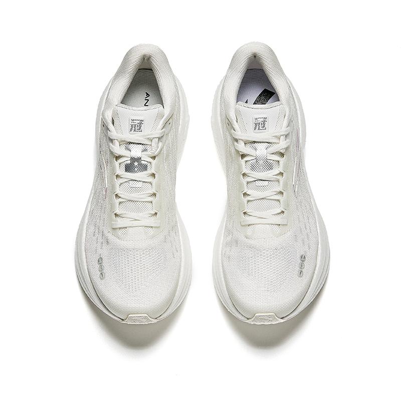 New Anta Cushioning Slip Resistant And Abrasion Resistant Low Top Running Shoes Men's Papyrus White 112435562-1