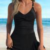Women's Swimsuit Black Sexy One Piece Dress Bottom Bikini Swimsuit Beach Wear