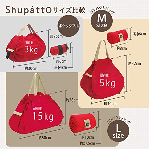 Shupatto Pocketable Bag Mini Size (Black S440BK x 1)