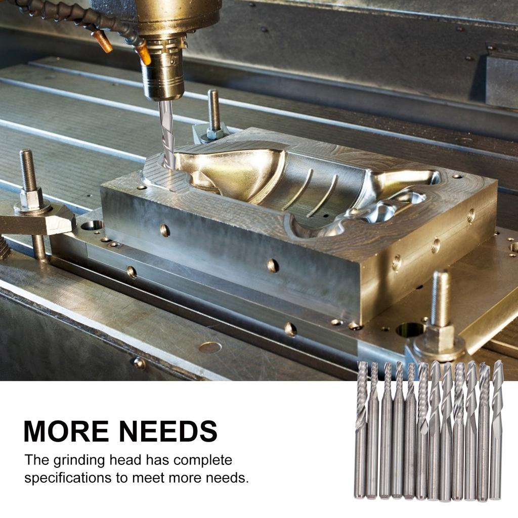 12 Pcs/box Tungsten Steel Engraving Machine Tool Drilling Single-edge Milling