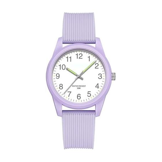 [Wristwatch for exams/exams] Wristwatch for ladies, analog, 50M waterproof, outdoor/daily use, breathable & flexible, luminous, luminous, stylish,