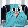 Gumballs Face Flannel Blanket Custom Throw Blankets for Bed Sofa Couch 150*125cm Plush Thin Quilt,