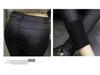 Women's High-Waisted Plush-Lined Black Leggings - Slimming Korean Style for Autumn/Winter