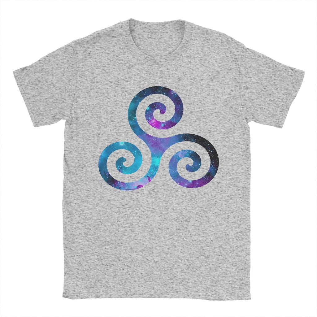 Galaxy Teen Wolf Triskelion  T Shirts Men Women's Cotton Vintage T-Shirt Crewneck  Tees Short Sleeve Tops Party