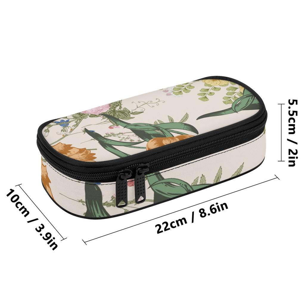 Pen Case Roomy Interior 300D Polyester Smooth Zipper with Main Pocket Mesh Layer and Removable Pen Divider for Classroom Use