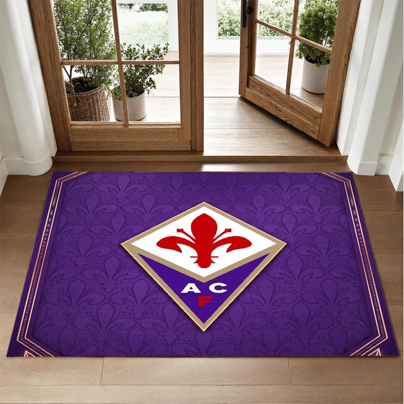 Fiorentina FC Design Crystal Velvet Rug Soft Decorative Mat for Bedroom Entrance
