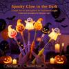 Halloween Pumpkin Glowing Hand Shaker, Halloween Party Favor Gift, Portable Light Up Hand Shaker Decor for Holiday Party Home Table Decoration