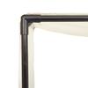 Double Sun Lounger with Canopy and Curtains Black Poly Rattan