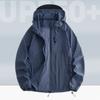 Haut Sonnenschutzjacke Herren Sommer UV Leichtgewicht Eisseide Kapuzenmantel Outdoor Reiten Angeln Windjacke