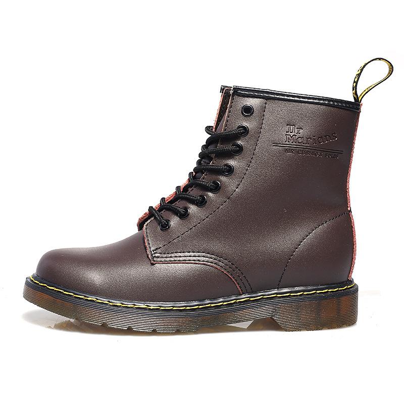 Martin boots retro pracovní boty 8-dílné motorkářské boty pánská obuv vysoké hnědá kůže neformální 1460