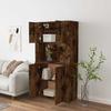 Buffet haut - Maison Exclusive - Chêne fumé - Bois d'ingénierie - Fixation murale anti-basculement