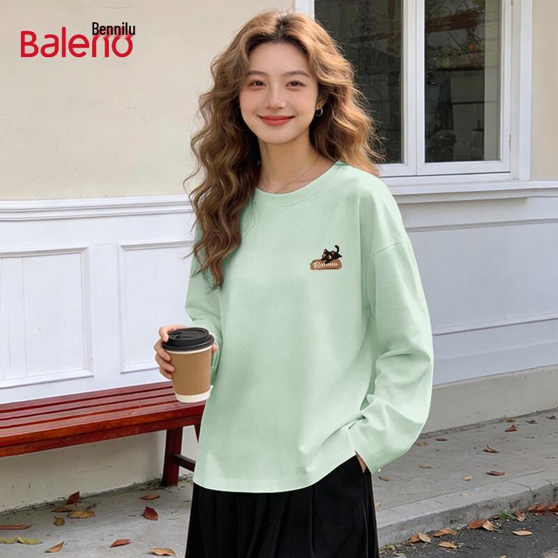 Baleno Women's Cotton Loose Fit Long Sleeve Print T-Shirt