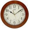 Analog Wall Clock Wood Frame Brown IQ-135-5JF
