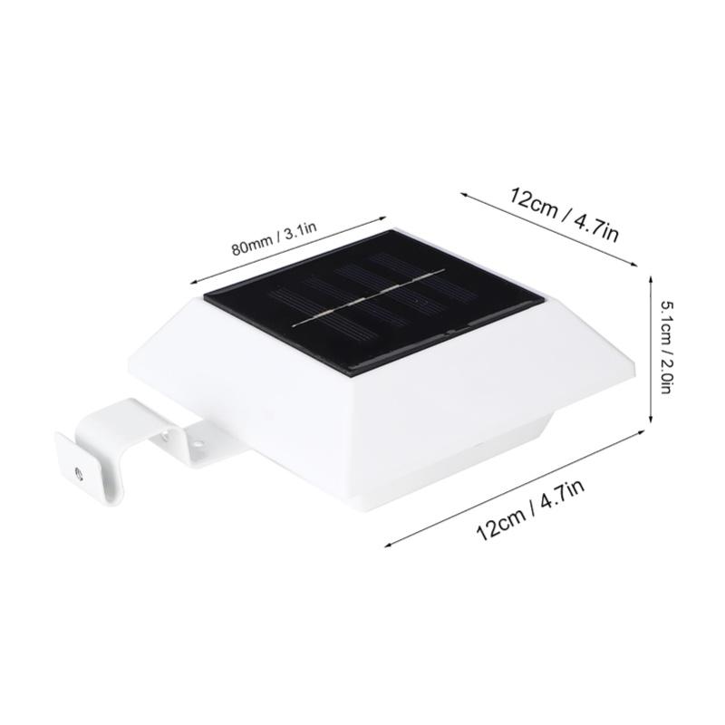 6 LED Su Geçirmez Güneş Enerjili Çit Işığı Bahçe Güvenliği Oluk Lambası Dış Mekan Dekorasyonu