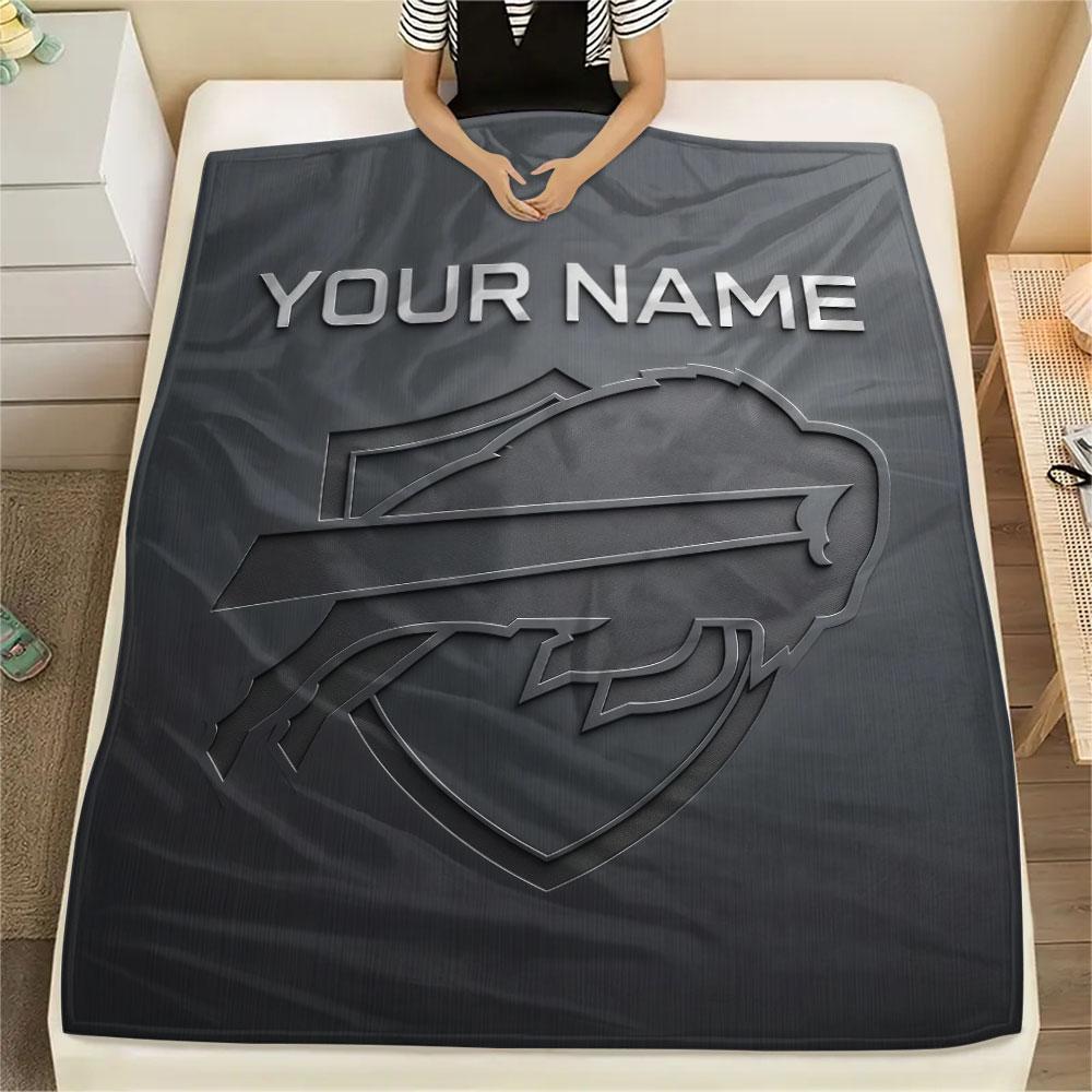Custom Name,Buffalo Sabres Printed Flannel Blanket, soft throw for bedroom sofa, washable, Christmas present, great gift.