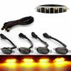 Universal Automotive Front Grill Lights Yellow Amber Lens Design Energy Efficient 12V Daytime Running Grill Light