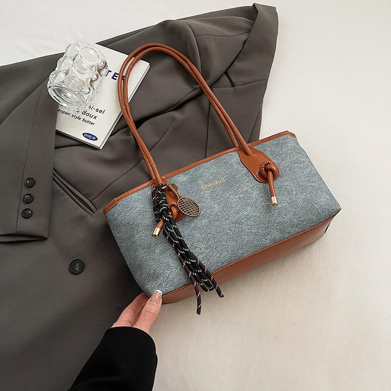 Trendy commuter bag women's 2025 new retro popular fashion shoulder bag texture casual versatile tote bag