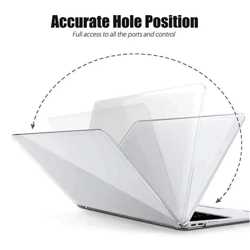 2026 Crystal Laptop Case For Macbook Air 13.6 M4 15 M3 Pro 14 M5 M2 M1 16 Inch Mac Book Neo 13 A3404 Ultrathin Replacement Cover