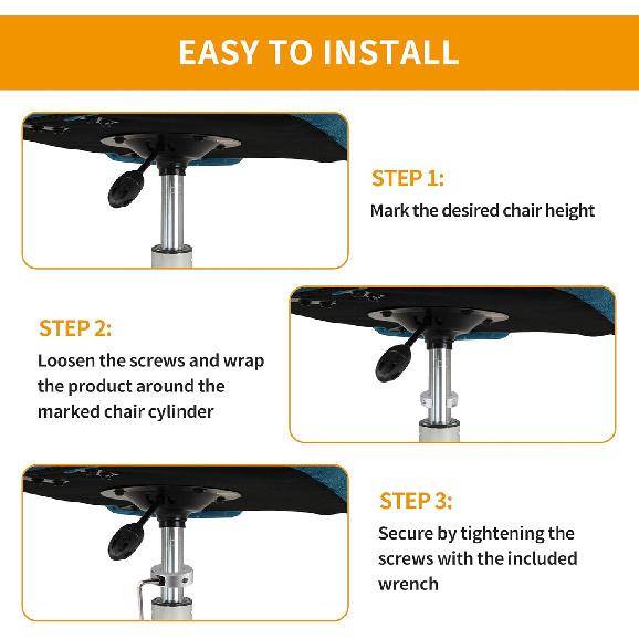 Fix Sinking Office Chair, Gas Lift Cylinder Clamp Holder, Office Chair Saver Kit Adjust Chair Height and Stop Sinking Without Cylinder Replacement,