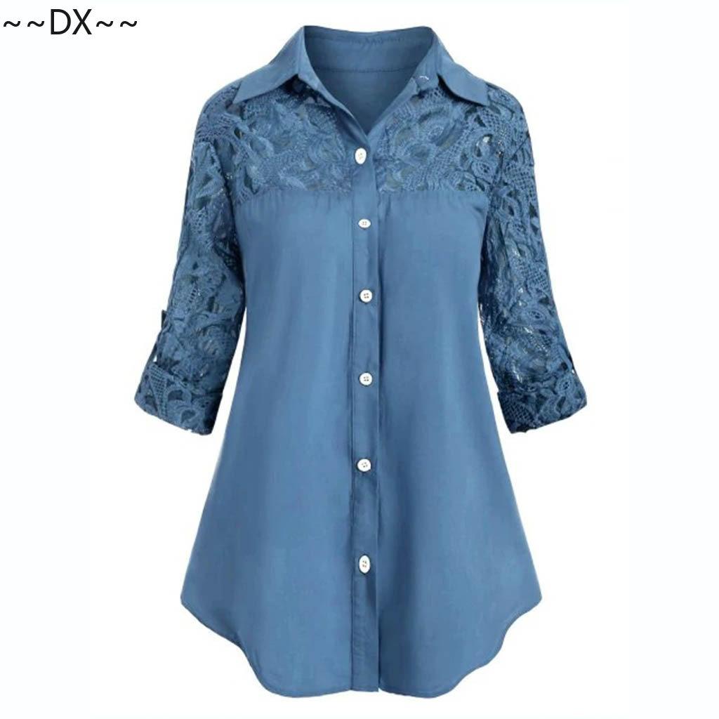DX~~~cămașă mare pentru femei, cu dantelă pentru femei