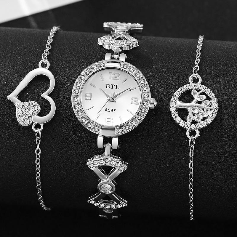 Women'S Quartz Bracelet Watch Set Fashion Small Dial Watch Accessories Trend Diamond-Encrusted Women'S Watch Women'S Watch