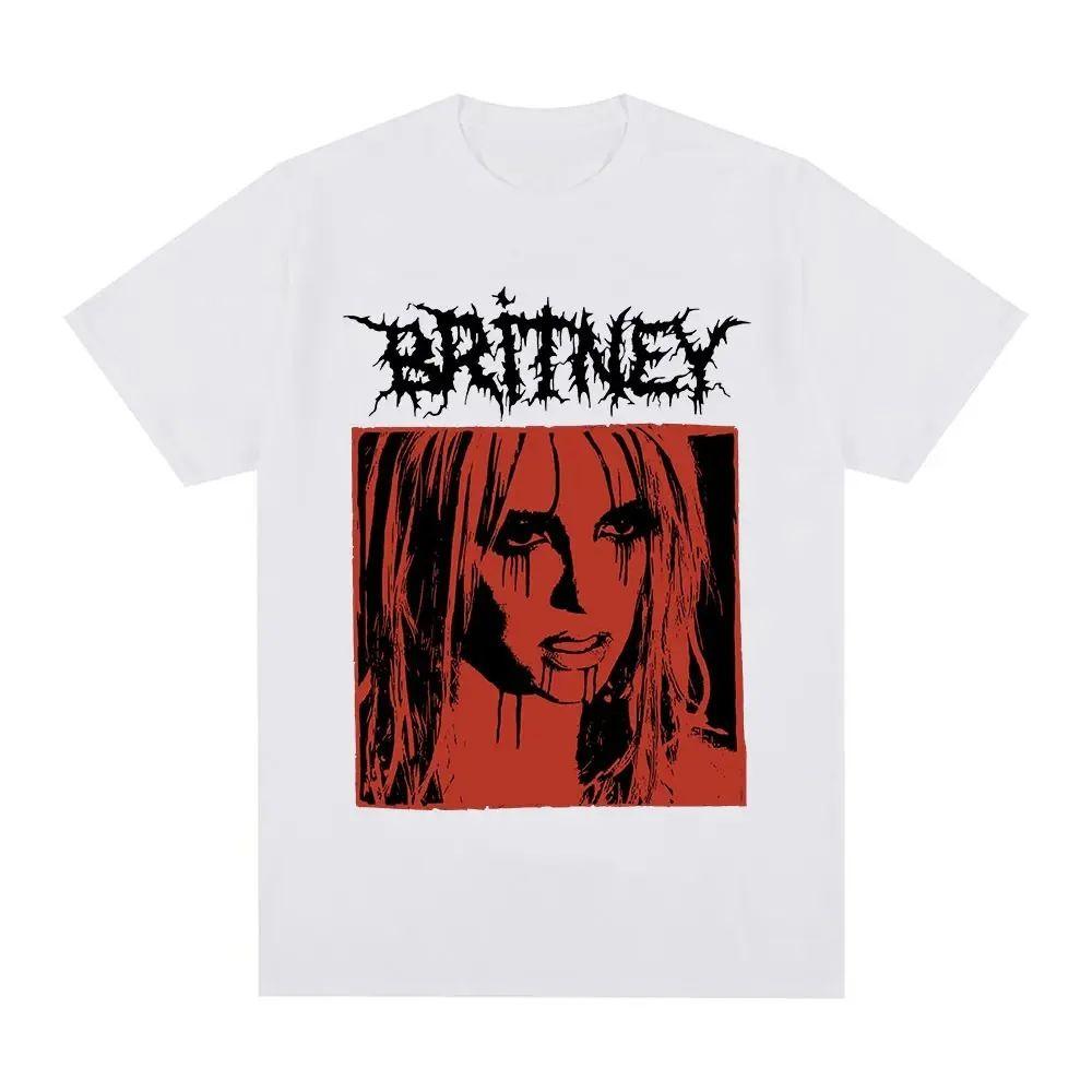 2026 Summer Britney Spears Metal Rock Graphic Tshirt Unisex Unisex Fashion Hip Hop Breathable Short Sleeve Tee Oversized Y2k