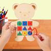 Lacing Card Threading String Matching Game Preschool Learning Early Education Wooden