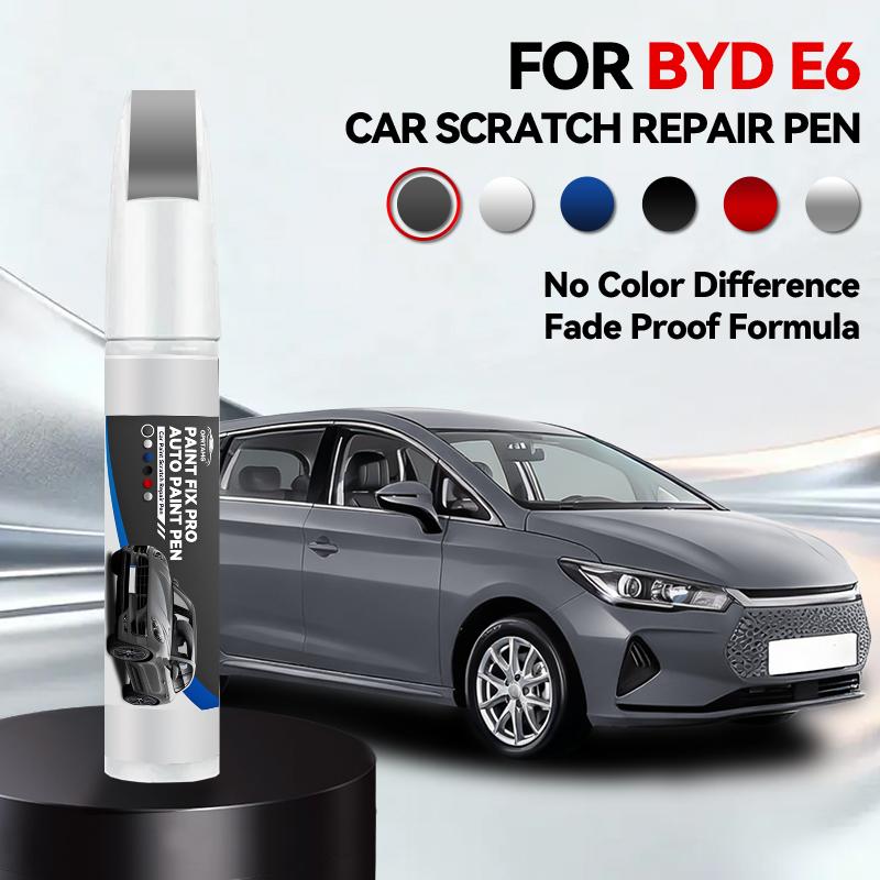 For BYD E6 Paint Repair Pen Touch Up Scratch Remover DIY Auto Accessories Black White Silver Gray Blue Red