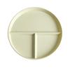 Wheat Straw Portion Control Plate - Three-Compartment Fat-Reducing Round Plastic Plate