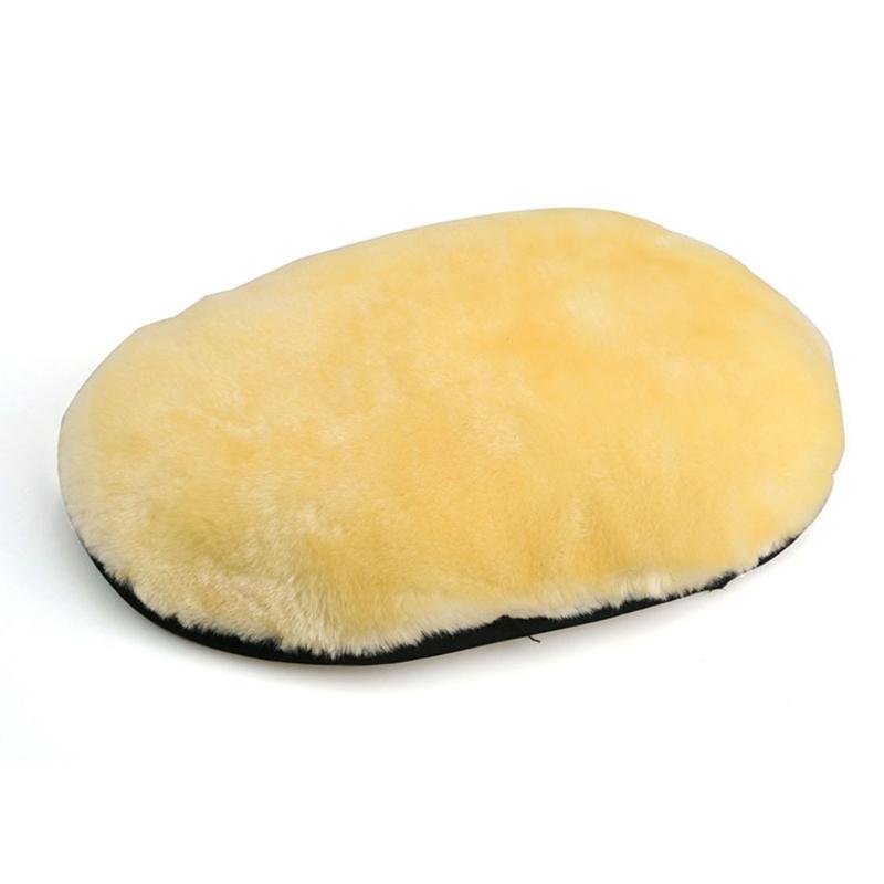Double Layer Wool Blend Vehicle Wash Mitts Superior Dust Absorption Ergonomic Design Safe For Paint Glass Trim