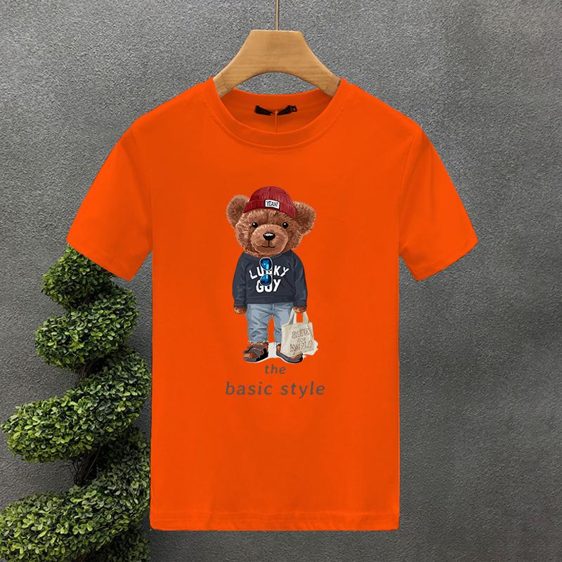 2025 Luxury Funny Bear For Men's T-shirt Cotton High Quality Creativity Printing Summer Tees Brand Tops Unisex Oversized S-7XL