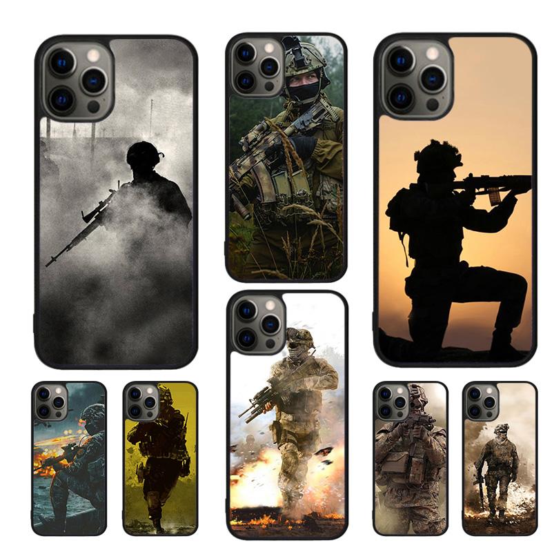 Heißer Armee-Soldat Handyhüllen Cover Für iPhone 17 Air 16 15 14 12 13 11 Pro MAX apple Plus Coque
