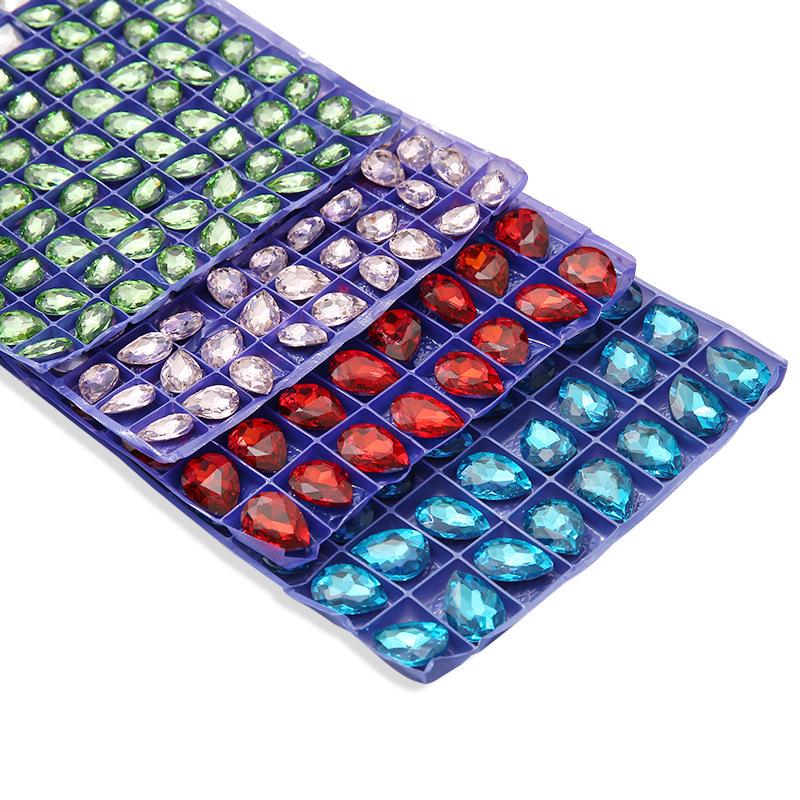 Tropfenförmige Unregelmäßige Kristallglas Strasssteine für DIY Handyhüllen, Handgefertigte Basteleien
