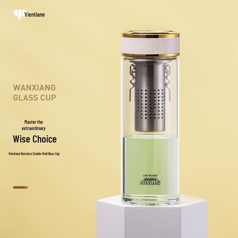 WANXIANG Single-layer Borosilicate Glass Office Tea Mug