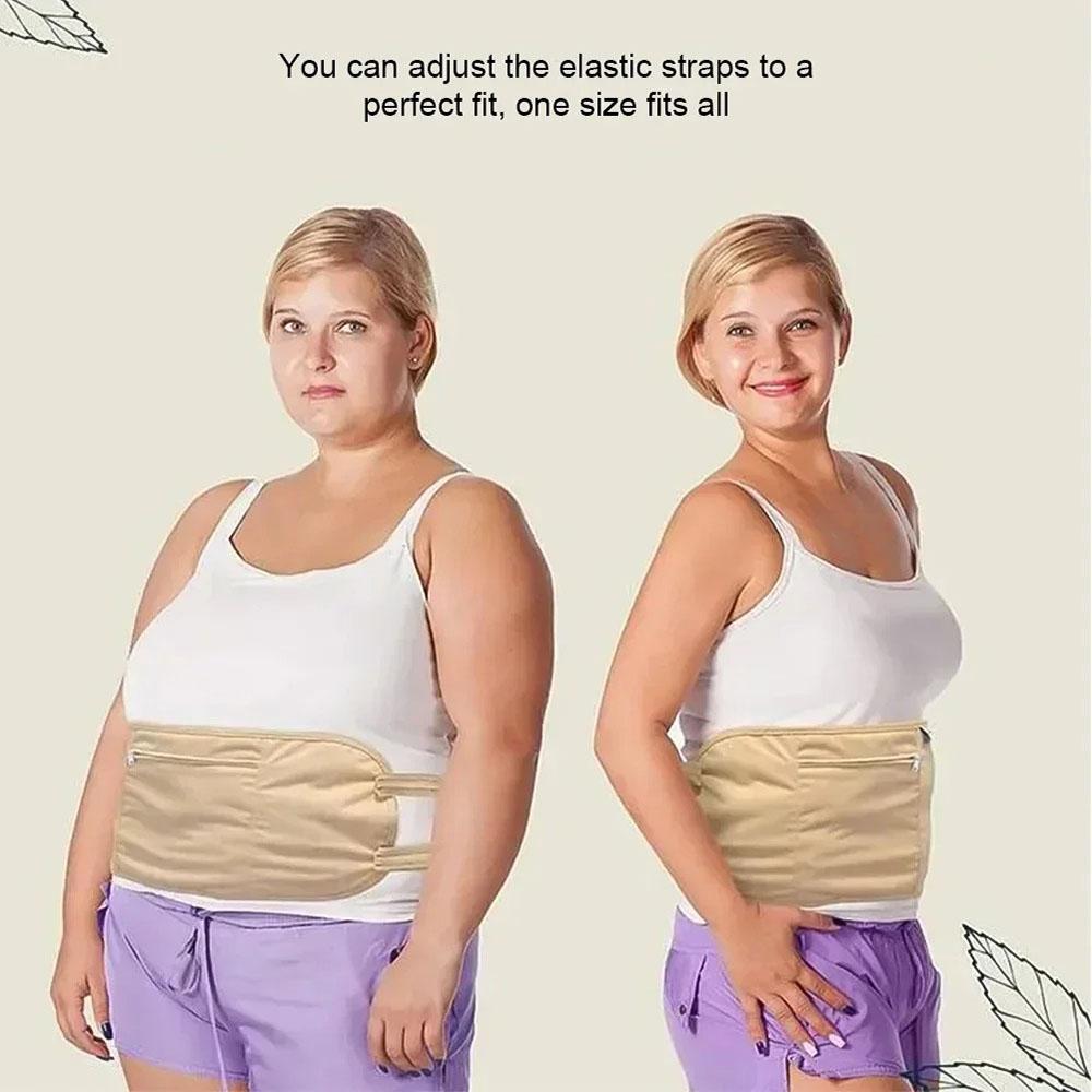 Paquete de Aceite de Ricino a Prueba de Fugas Soporte Abdominal para el Hígado Cinturón Suave Reutilizable Algodón Orgánico Envoltura de Terapia Caliente Auto-Acondicionamiento Ayuda Muscular