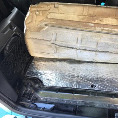 Car Rear Trunk Heat Noisy Insulation Mat Aluminum Foil Pad Protector Carpet Decor for Benz Smart 451 Fortwo 09-14
