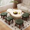 Soft Solid Wood Small Foot Stool PU Leather Multifunctional Small Footrest Low Seat  Household