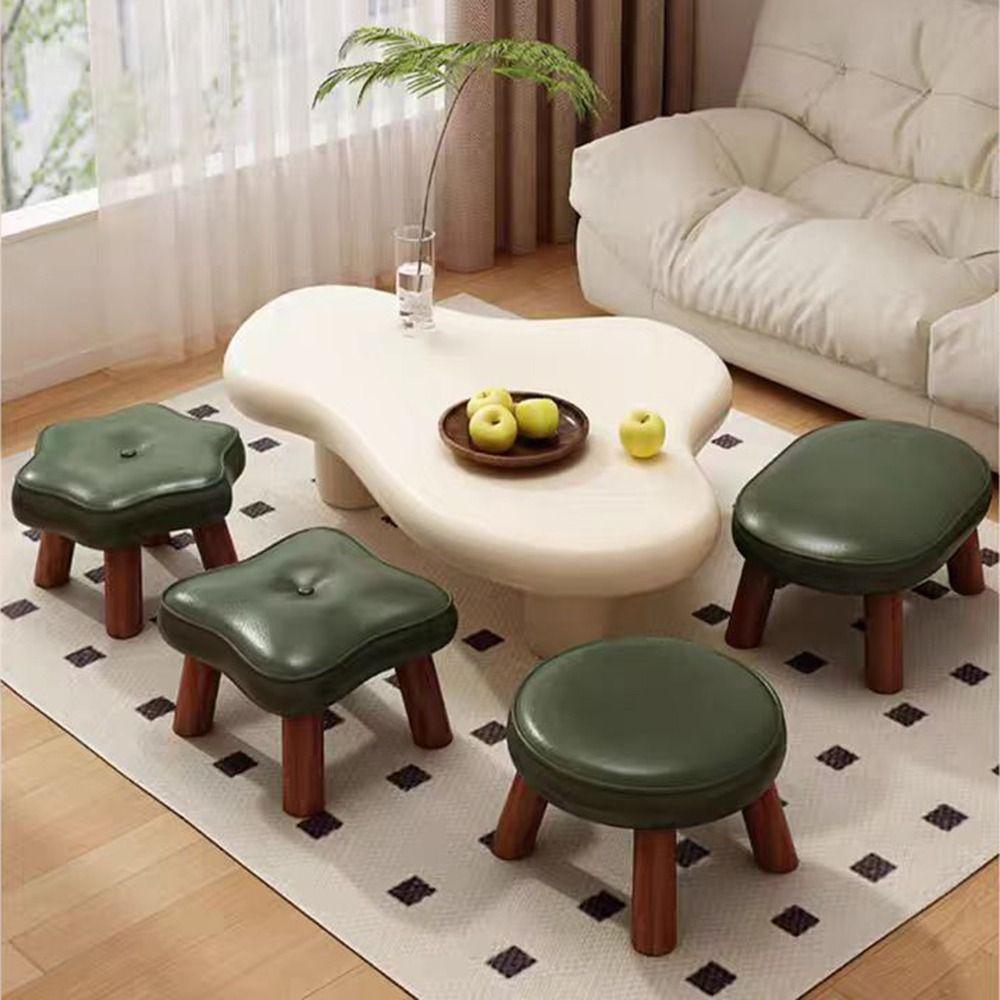 Soft Low Seat Non-Skid Multifunctional Small Footrest Creative Shoe Changing Chair  Living Room