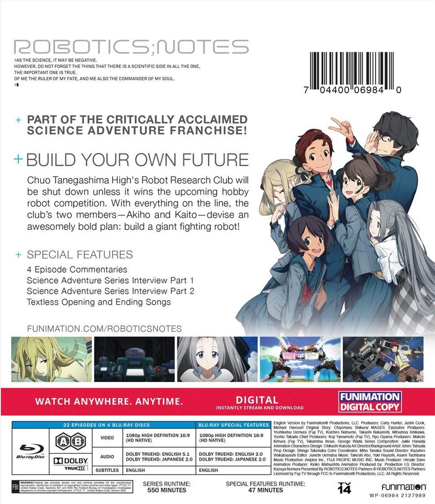 The Complete Series Robotics;Notes [Blu-ray]
