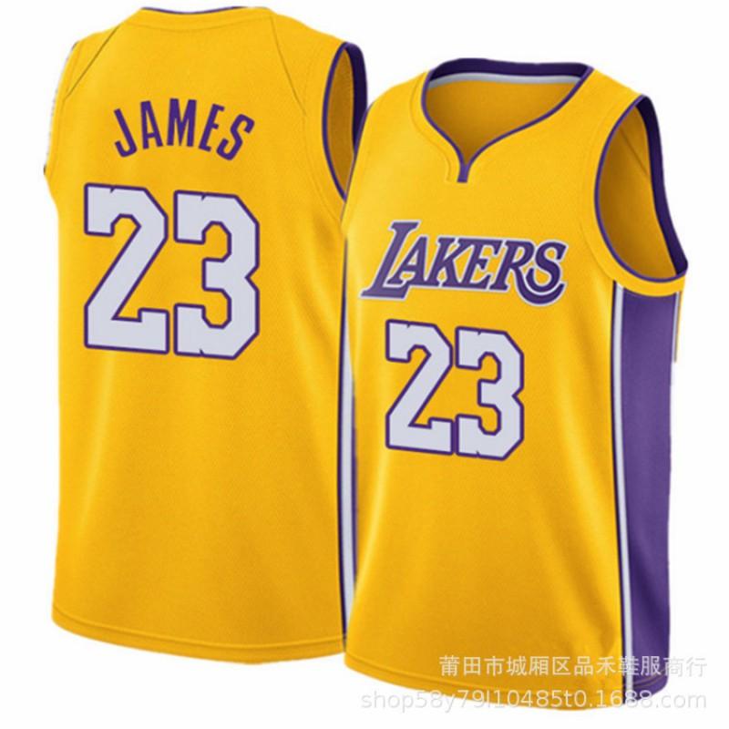 NBA Finals Basketbalshirt Lakers LeBron James 23 Davis 3 Authentieke Stijl Katoen Team Uniform