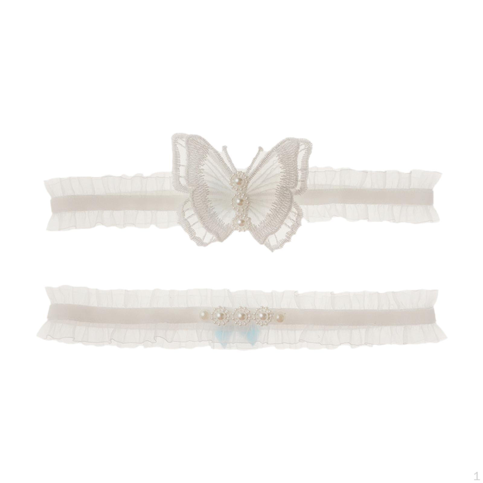 

Bridal Garter with Beads for Thigh, Lace Leg Rings Dance And Performance Style B