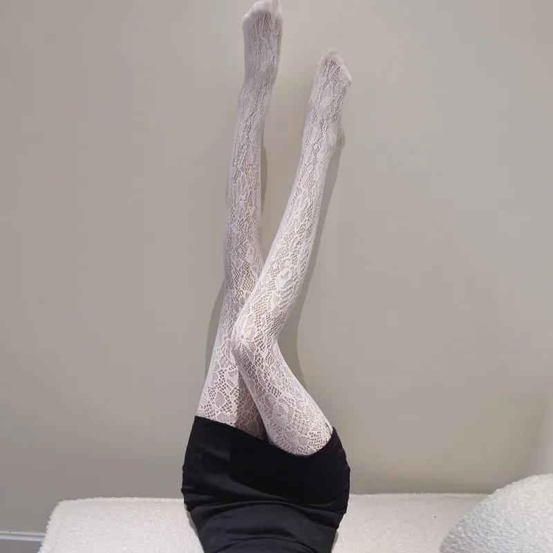 Fashion Lace Tights Floral Vine Pattern Pantyhose Slim Fit Sexy Gothic Punk Mesh Fish Net Body Stockings
