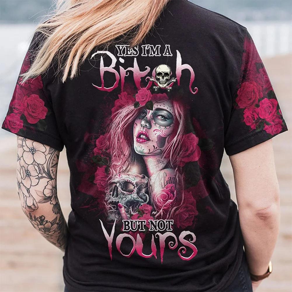 

Women s T Shirt Tops Day Pf The Dead Face O Neck Casual Short Sleeve Pullover Summer Female Harajuku Punk Streetw