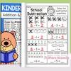 32-Page Interactive Math Learning Workbook With Addition & Subtraction Worksheets, Crossword Puzzles, Colorful Math Activities