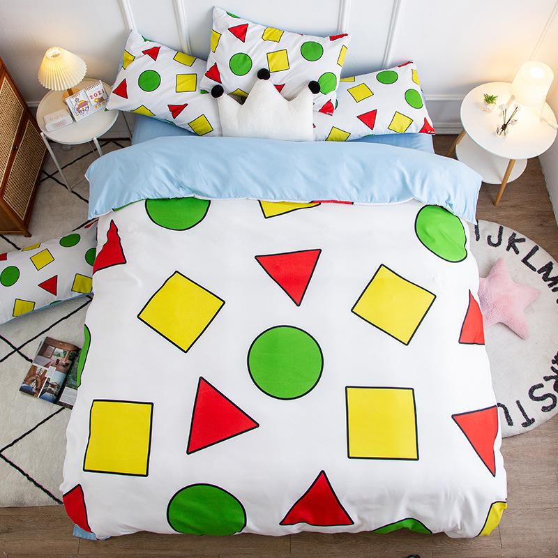 New Style C-Crayon Shin-Chan Bedding Sets Shin-Chan Duvet Cover Bed Set Quilt Cover Pillowcase Kids Adult Single/Double/Queen