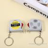 Mini 1 Meter Keychain Tape Measure Electroplated Portable Inch & Metric Dual Scale Small Pocket Steel Measuring Tool