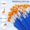 C-Convenient-500Pcs Flat Paint Brushes Bulk For Classroom Crafts Acrylic Oil Painting Watercolor Painting Canvas Face Painting