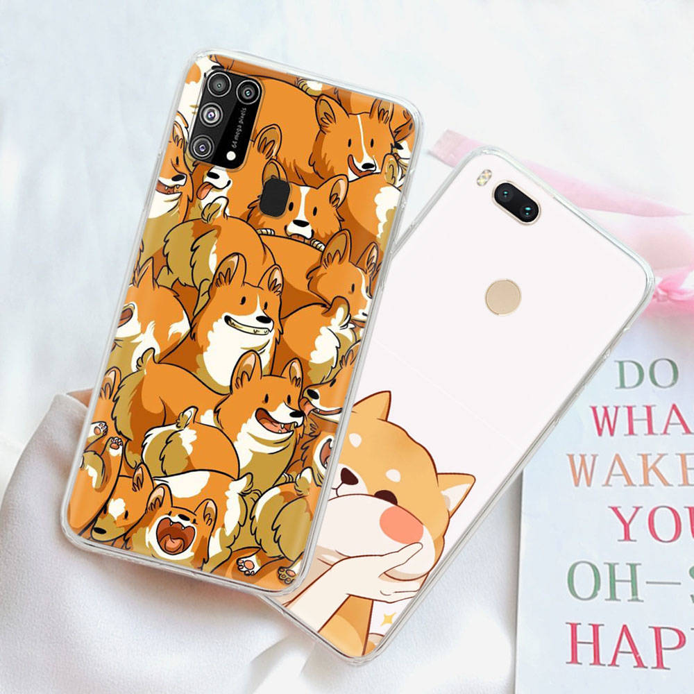 

Чехол для Xiaomi Redmi Note 13 VIVO Y20 Tecno Pova Samsung S24 Realme C3 OPPO F11 Moto E32 Infinix iPhone 15 Cute Corgi
